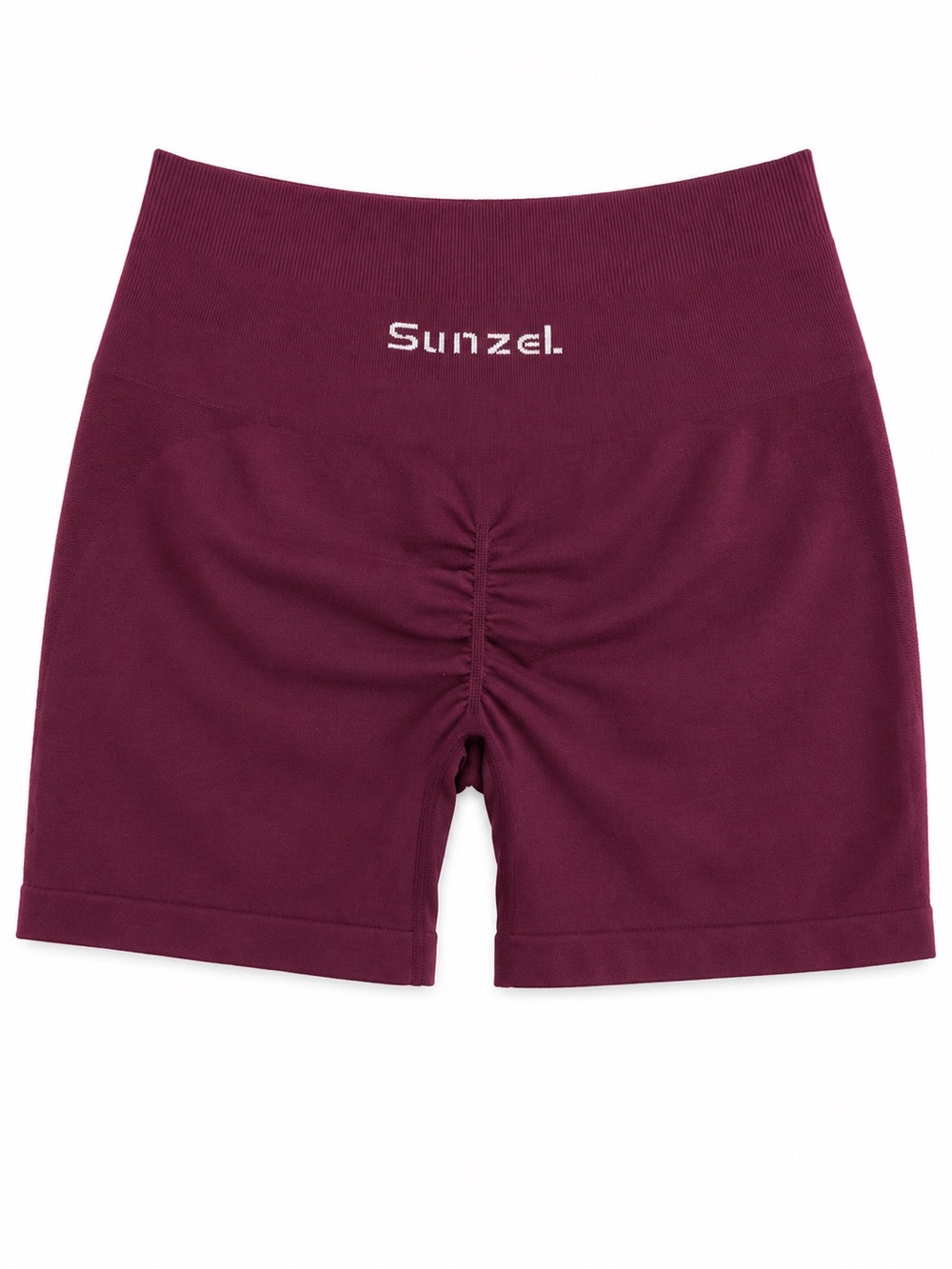 Sunzel scrunch butt biker shorts burgundy work-out size M